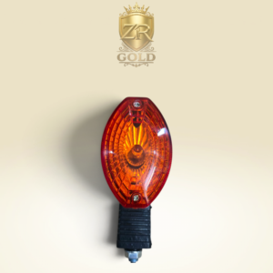 ZR Gold Chrome 125cc Indicator Motorcycle - Turn Signal Winker (Chrome Base, Amber/Red Lens)