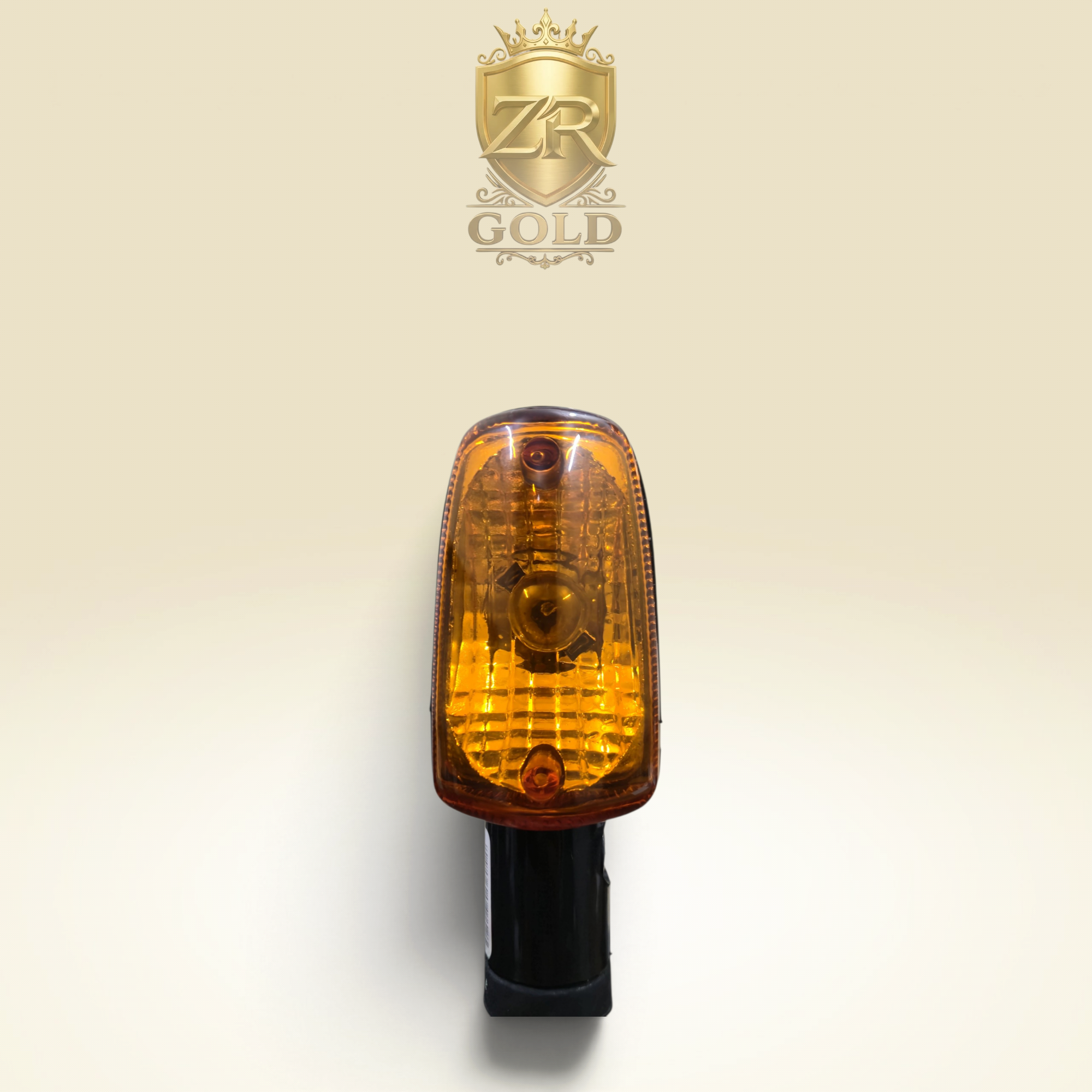 ZR Gold Universal Indicator 70cc Motorcycle - Turn Signal Winker (Amber Lens)
