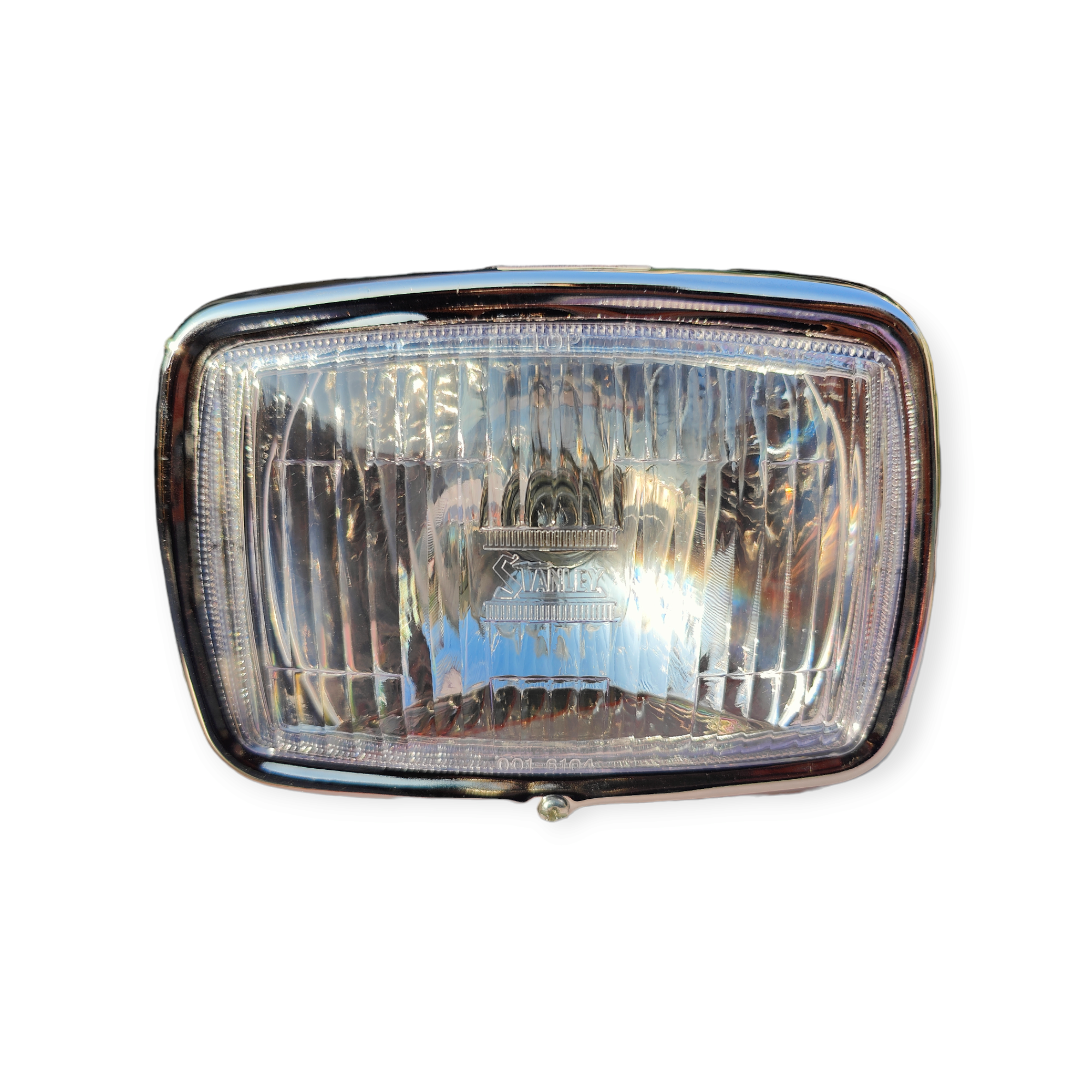 ZR Platinum Headlight Half Beam 70cc 125cc Motorcycle - Without Back Case (Chrome Ring, High/Low Beam)